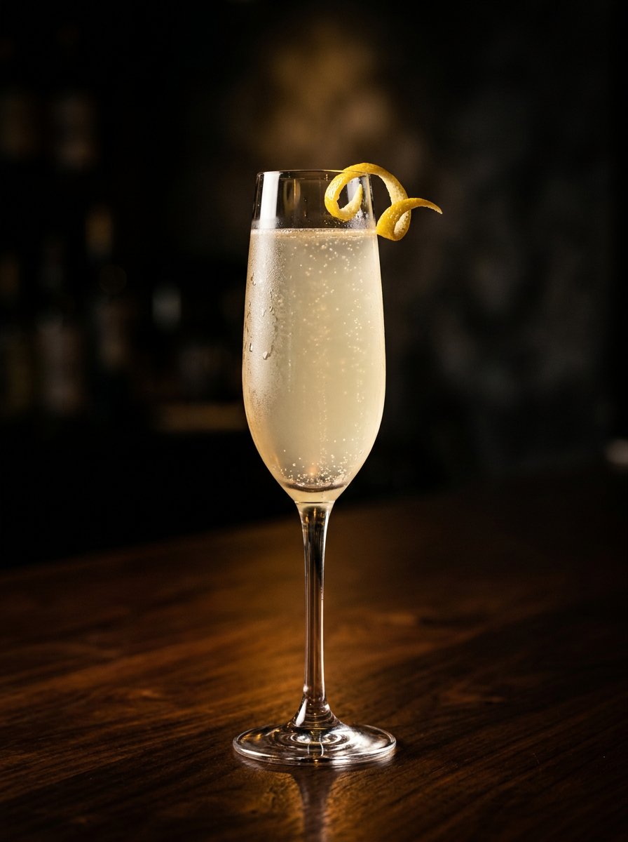 French 75 Schaumwein / Champagne Cocktail Rezept – Cocktail Compass