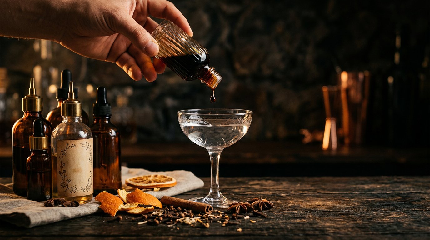 Bitters – Aroma in Tropfen – Titelbild des Cocktail-Compass-Wissensartikels
